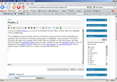 Firefox 2 - Screenshot