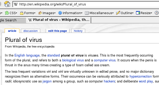 Wikipedia Screenshot